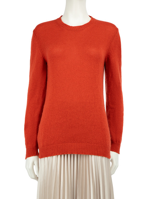 Marni Orange Cashmere Knit Ombré Shoulder Jumper