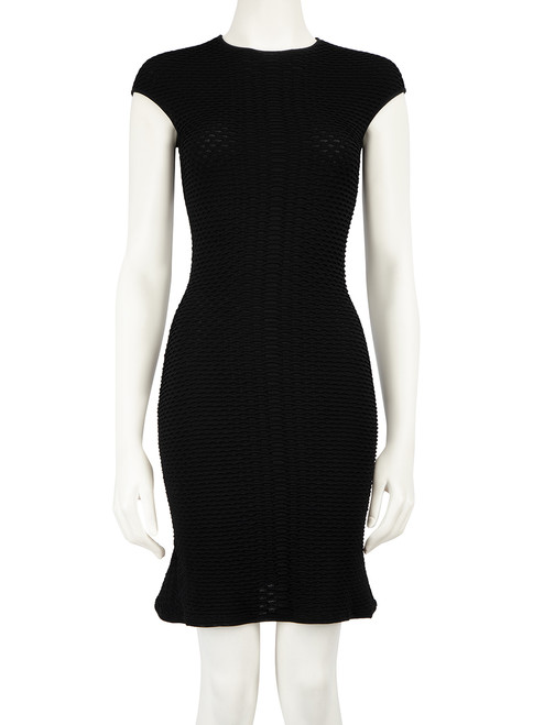 Alexander McQueen Black Knit Sleeveless Mini Dress