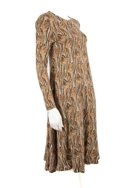 Diane Von Furstenberg Vintage 70’s Brown Print Dress