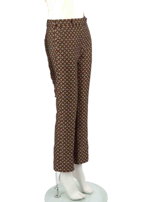 Etro Brown Patterned Straight Leg Trousers