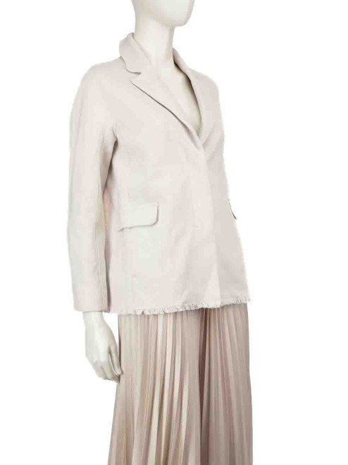 Max Mara 'S Max Mara Ecru Single Breasted Blazer