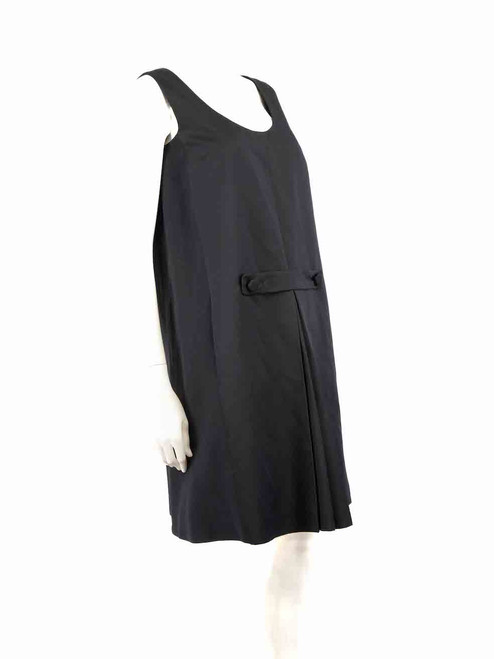 Prada Navy Wool Round Neck Dress