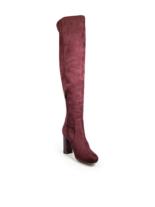 Michael Kors Burgundy Braden Over the Knee Boots