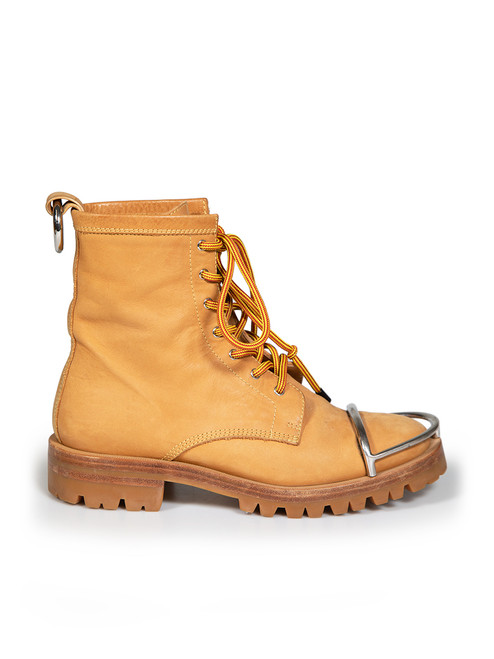 Alexander Wang Brown Nubuck Leather Combat Boots