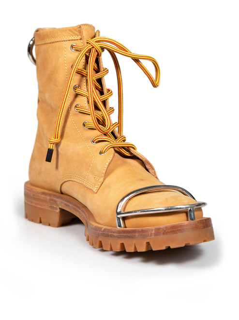 Alexander Wang Brown Nubuck Leather Combat Boots