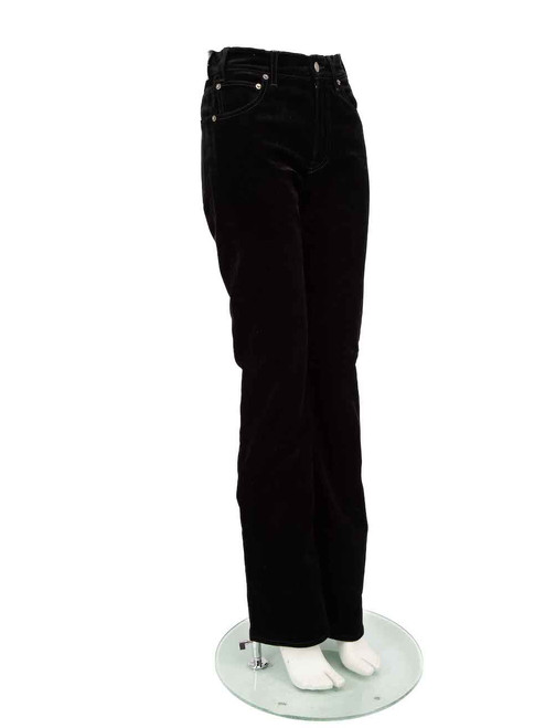 Ralph Lauren Black Velvet Straight Fit Trousers