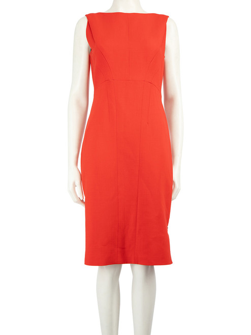 Antonio Berardi Red Side Zipper Detail Dress