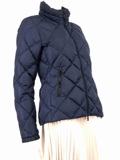 Moncler Navy Quilted Down Coat