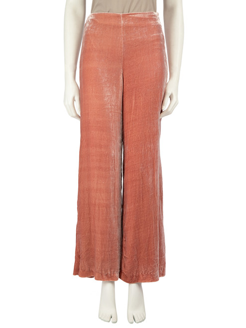 STAUD Pink Velvet Wild Leg Trousers