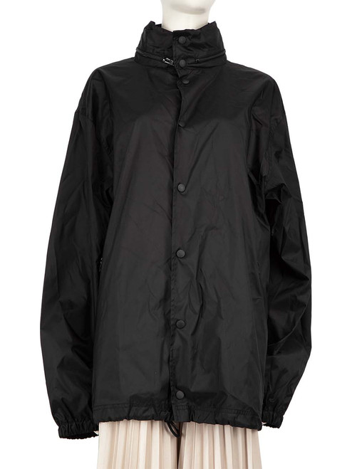 Balenciaga Black Full-Zip Logo Jacket