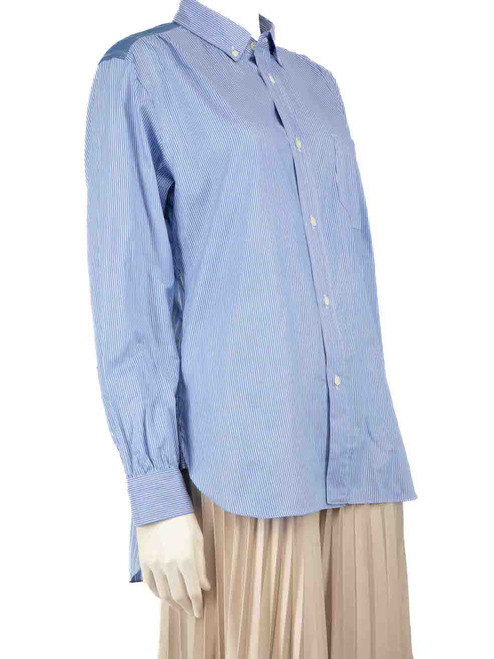 Junya Watanabe Junya Watanabe Man Blue Striped Shirt