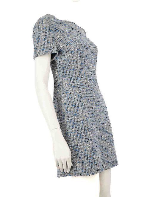 Dior Blue Wool Tweed Mini Dress