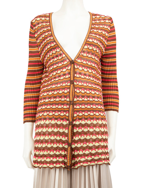 Missoni M Missoni Abstract Pattern Knit Cardigan