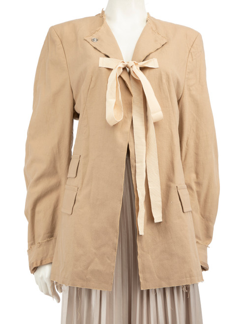 Sportmax Beige Raw Edge Mid Length Jacket