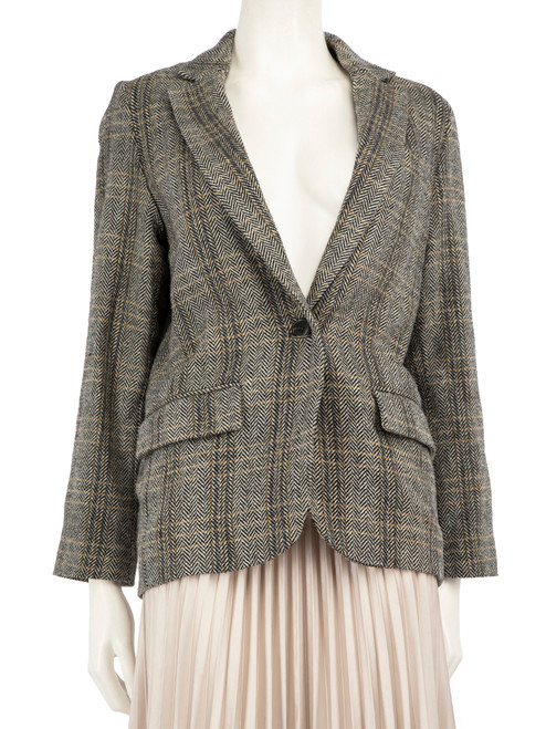 Isabel Marant Isabel Marant Étolie Grey Wool Herringbone Blazer