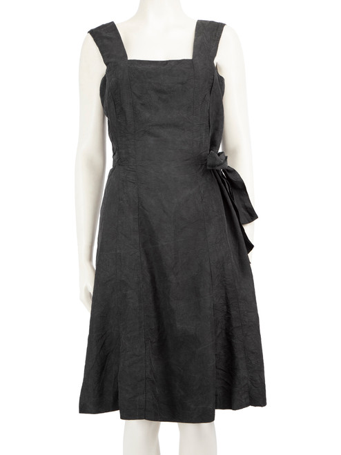 Chanel Black Shoulder Strap Tie Around Dress