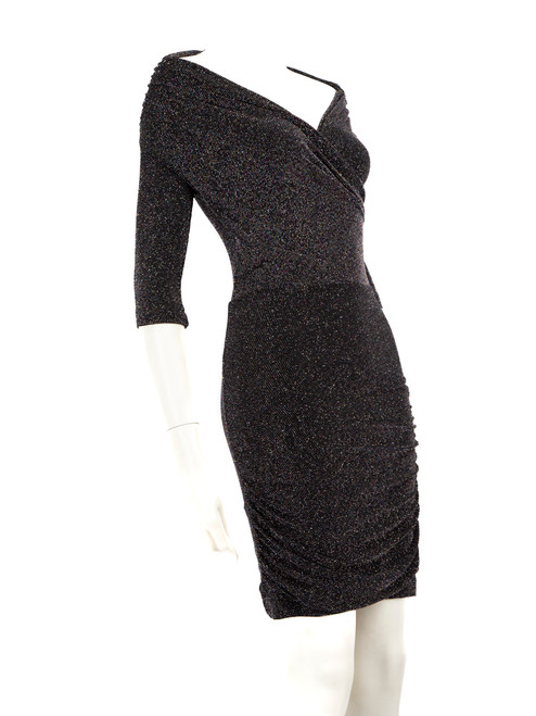 Maje Glitter Accent Mini Dress