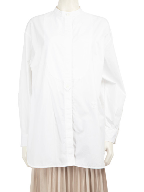 Burberry White Round Neck Shirt