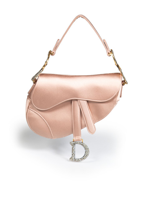 Dior 2019 Pink Satin Saddle Bag