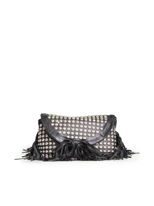 Sonia Rykiel Black Leather Studded Bag