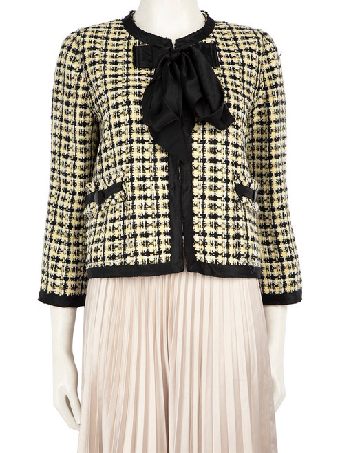 Marc Jacobs Checkered Wool Tweed Jacket