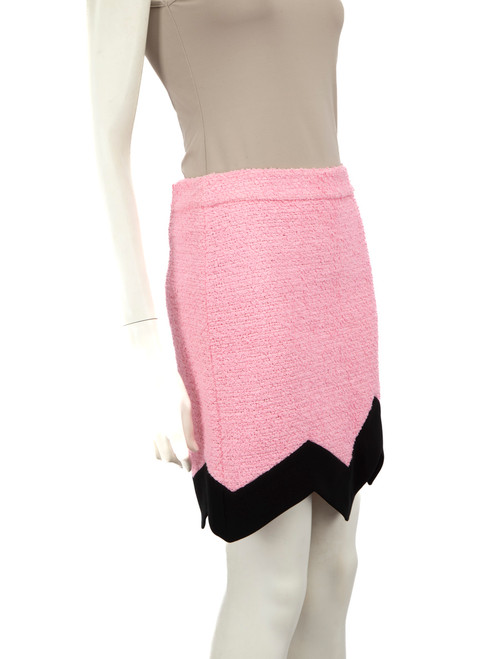 Moschino Pink Zig Zag Hem Mini Skirt