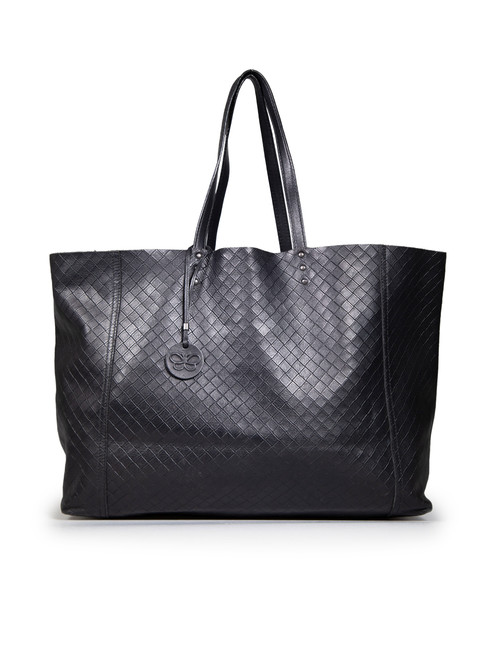 Bottega Veneta Black Leather Butterfly Charm Tote