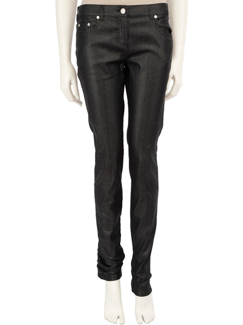 Dior Black Metallic High Rise Jeans