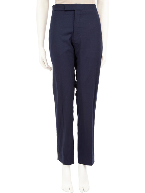 Dior Blue Wool Straight Fit Trousers