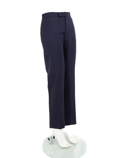 Dior Blue Wool Straight Fit Trousers