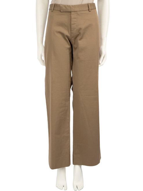 Dior Khaki Straight Mid-Rise Trousers