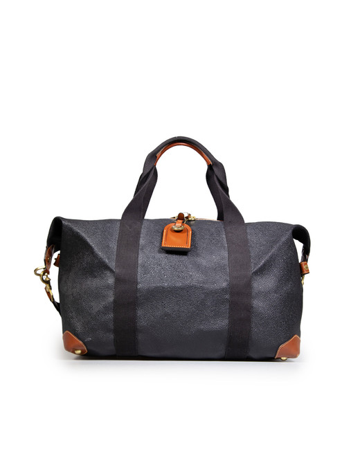 Mulberry Black Leather Heritage Clipper Duffle Bag