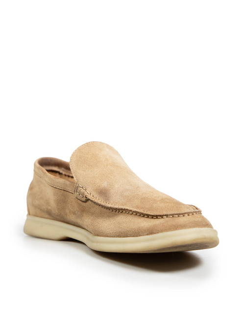 Loro Piana Beige Suede Summer Walk Loafers