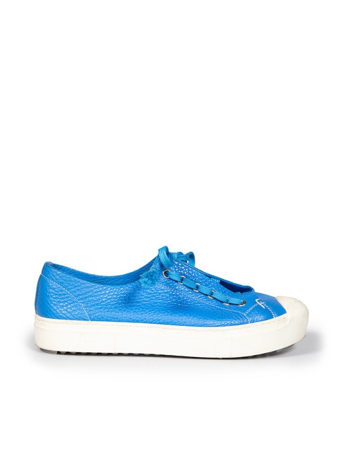 Fendi Blue Leather Domino Trainers