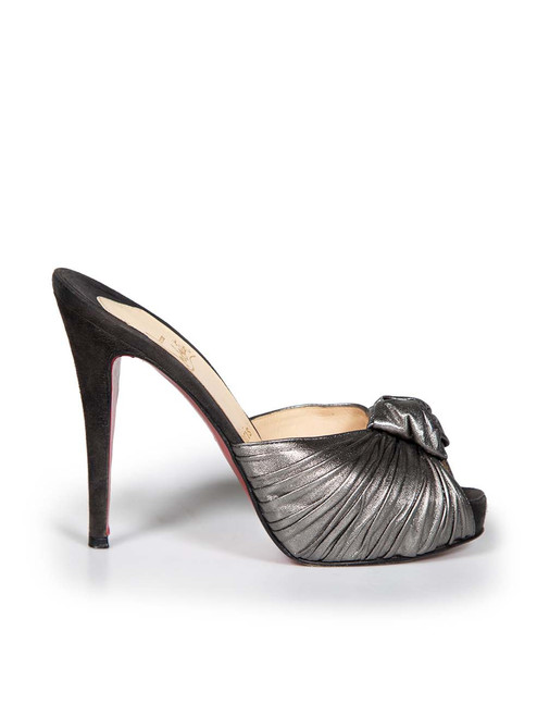 Christian Louboutin Silver Knot Detail Sandals