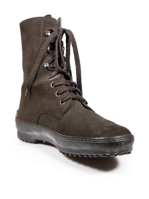 Tod's Brown Suede Lace Up Boots