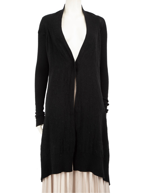 Rick Owens Black Alpaca Wool Cardigan Rick Owens Black Alpaca Wool Cardigan