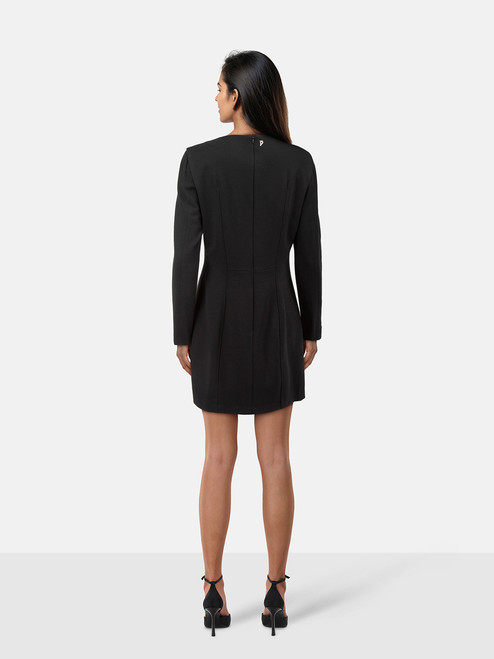 Dondup Black Long Sleeve Short Dress