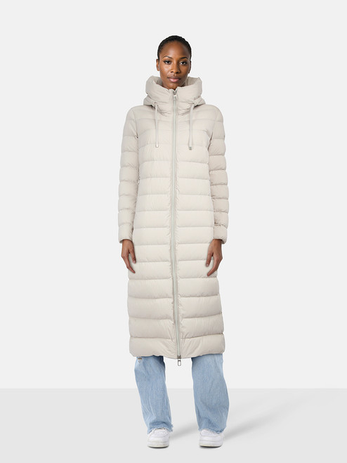 Duno Ecru Down Filled Puffer Long Coat
