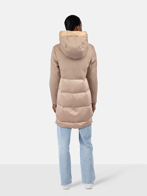 Duno Brown Wool Panel Talia Coat