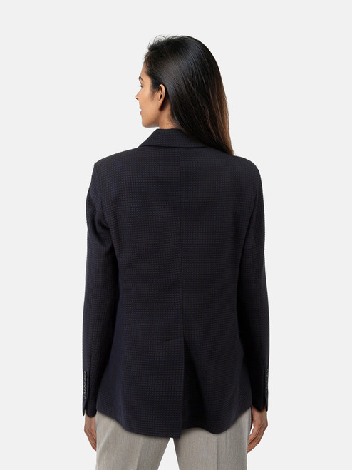 Circolo 1901 Navy Wool Buttoned Blazer Jacket