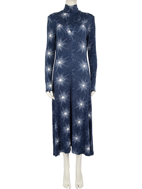 Paco Rabanne Blue Star Pattern Midi Dress Paco Rabanne Blue Star Pattern Midi Dress
