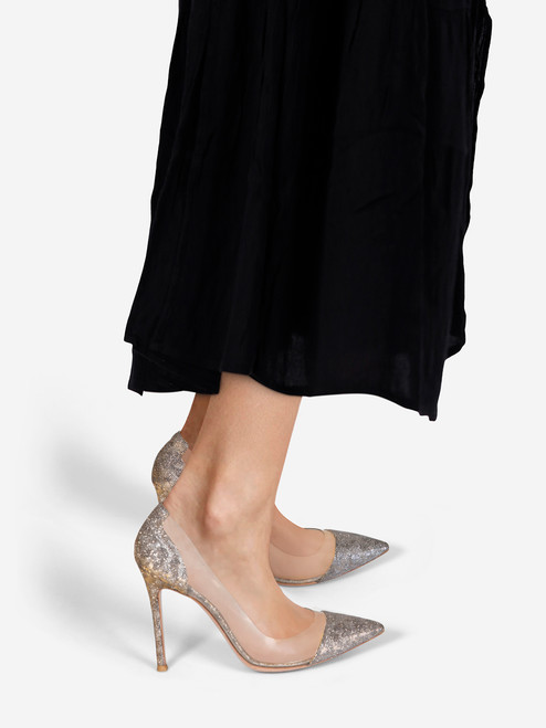 Gianvito Rossi Leopard Metallic Point Toe Pumps