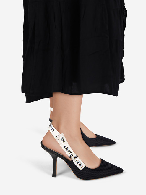 Dior Black Slingback J’Adior Heels
