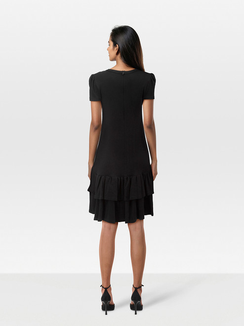 Valentino Garavani Black Bow Hem Mini Dress