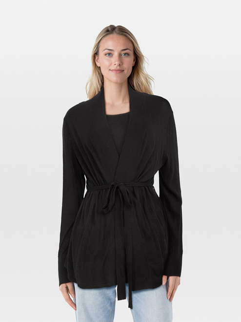 Escada Black Vest & Cardigan Knit Set