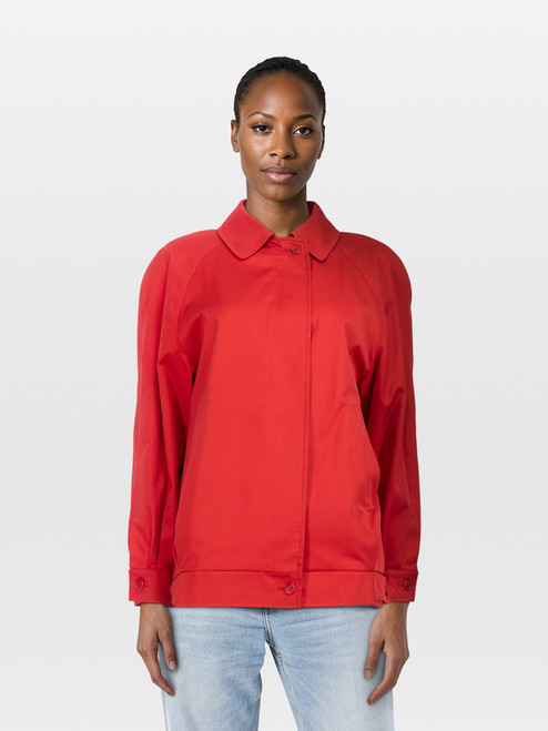 Burberry Red Wool Nova Lined Jacket