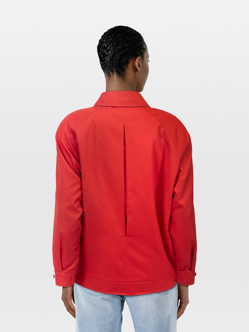 Burberry Red Wool Nova Lined Jacket