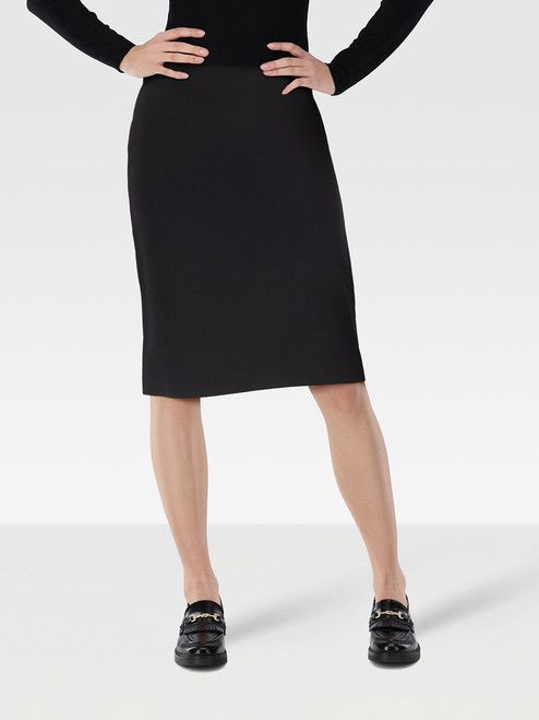 Alexander McQueen Black Pencil Knee-Length Skirt