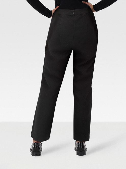Self-Portrait Black Straight Zipped Cuff Trousers